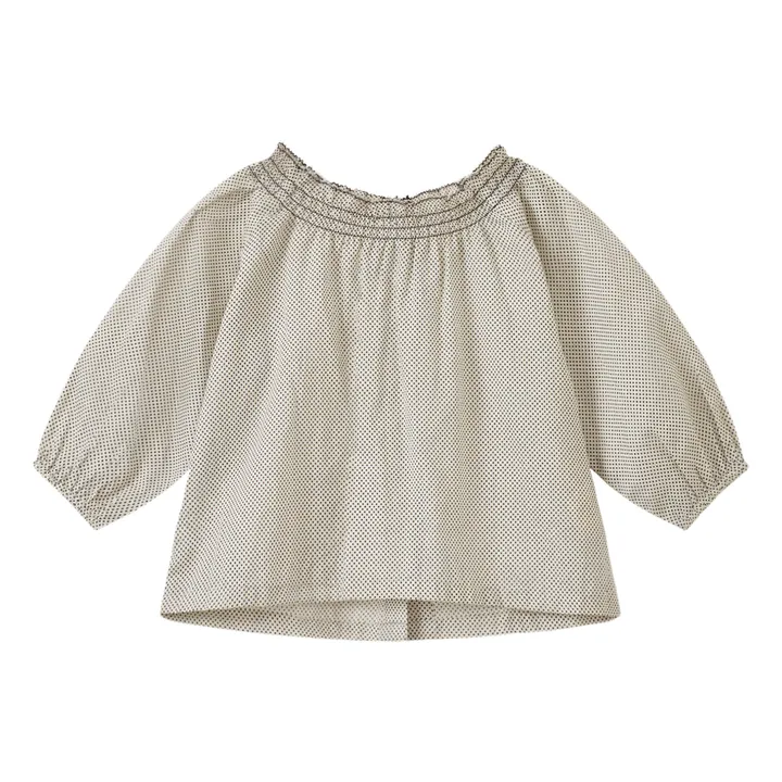Caramel Blouse Costmary Bébé à Pois | Blanc