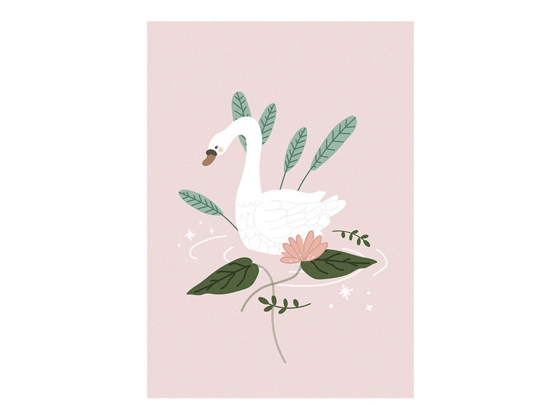 Zwaan Tekenboek met Poster Roze 21 x 30cm