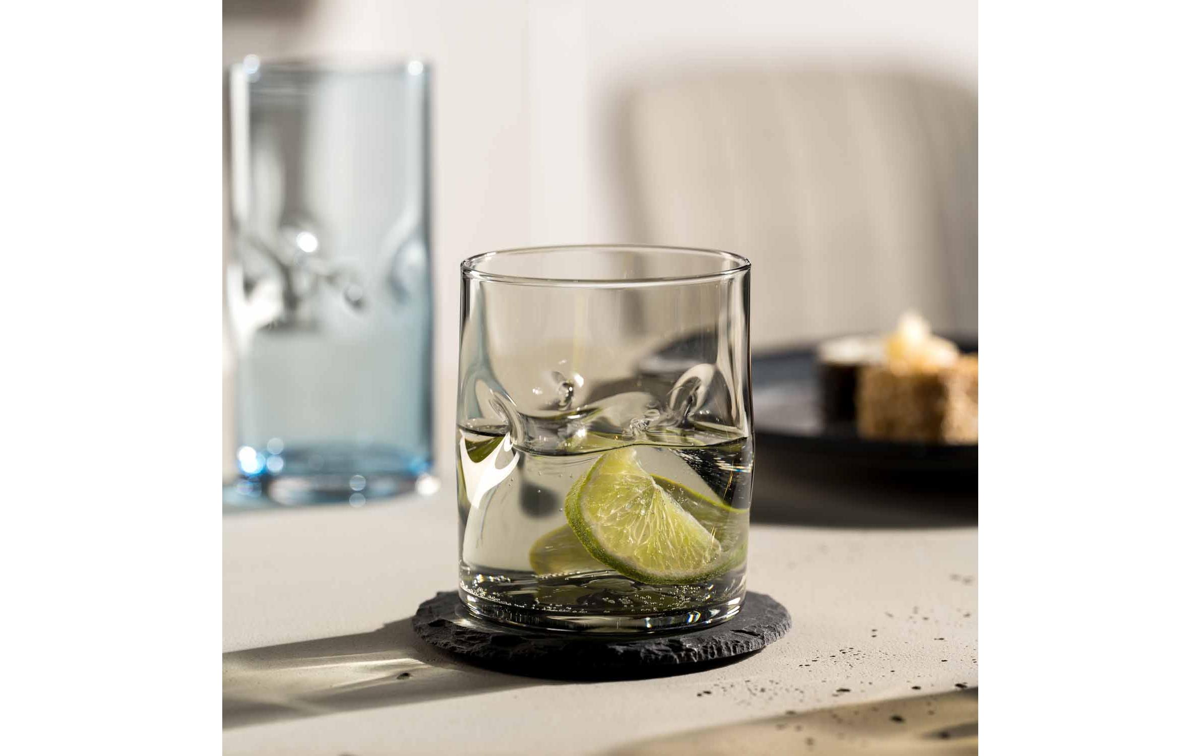 Trinkglas Vesuvio 300 ml, 4 Stück, GrauWhiskybecher-Set