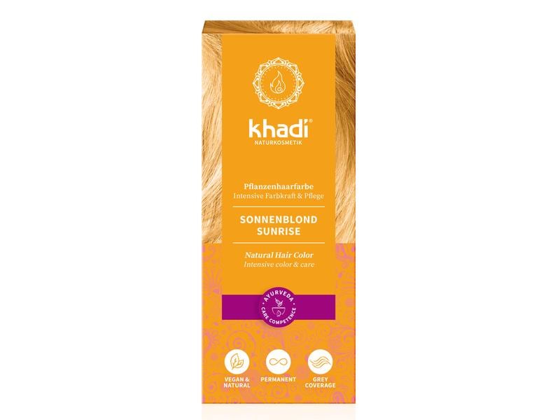 khadi Haarcoloration Pflanzenhaarfarbe Sonnenblond 100 g Pflanzenhaarfarbe Blond