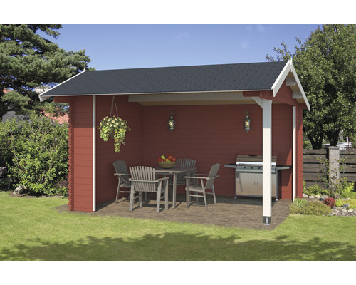 Gazebo Outdoor Life Kirian 380 x 300 cm Zweeds rood