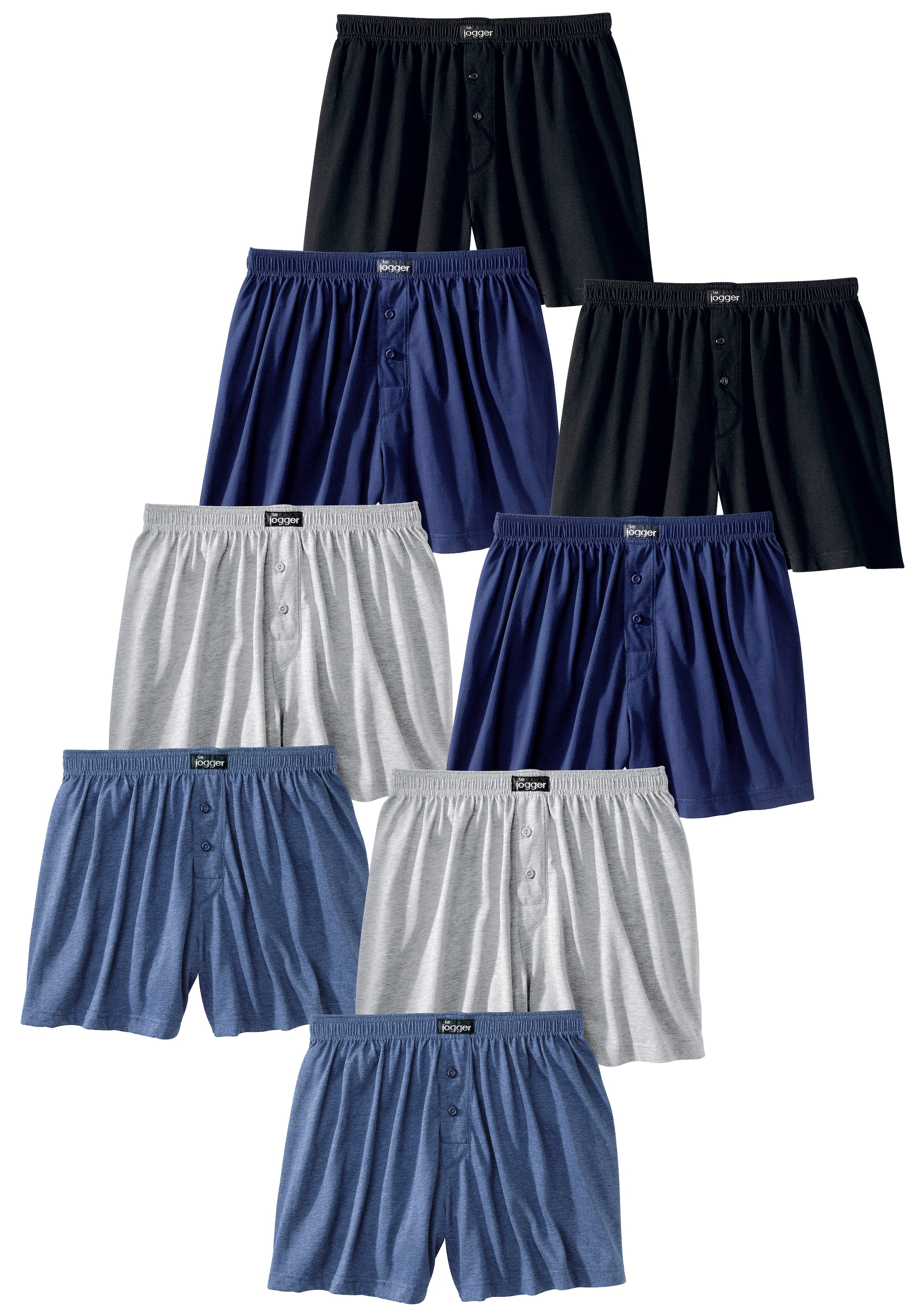 le jogger® Weiter Boxer, 8 Stk. aus angenehm weicher Baumwoll-Qualität