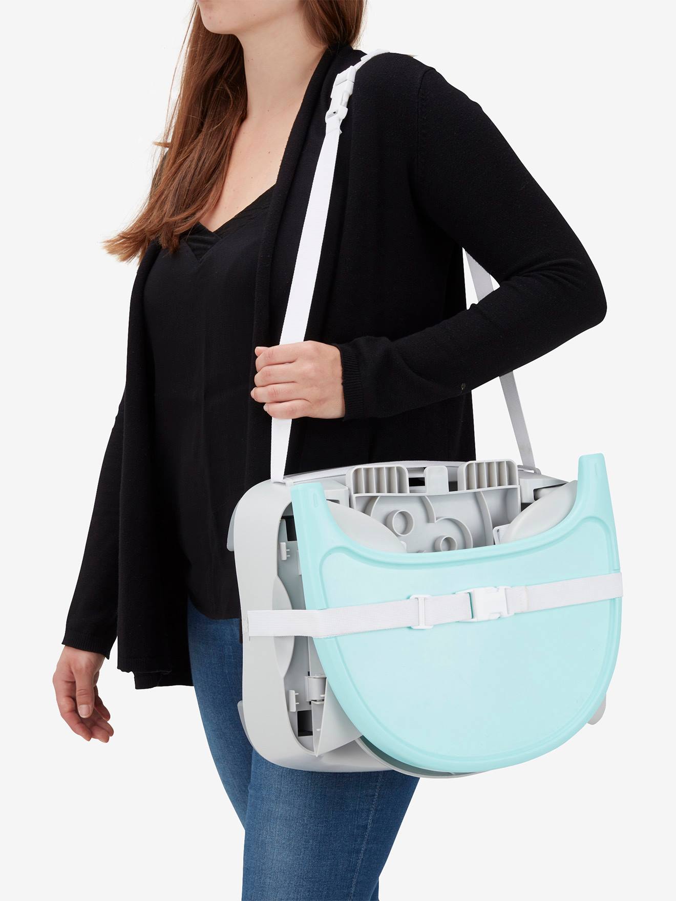 Cadeira elevatória Trendy Meal BADABULLE, cinza médio, lisa com estampas
