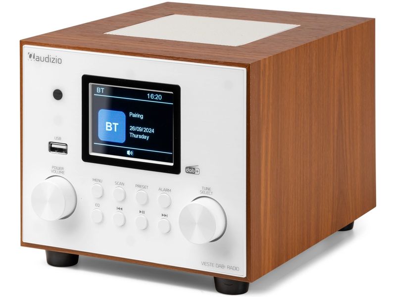 Audizio DAB  Radio Vieste Weiss DAB  Radio mit Stereo Lautsprecher und Subwoofer