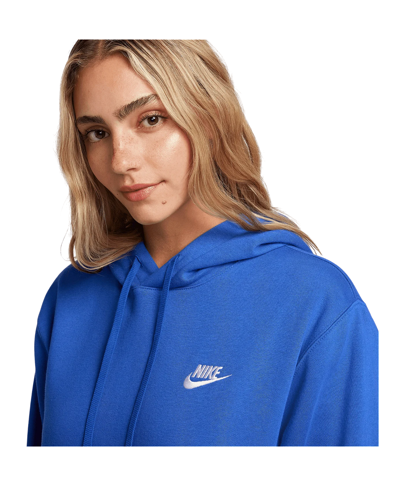 Nike NSW Club Fleece Fleece Hoody Blau Weiss F480