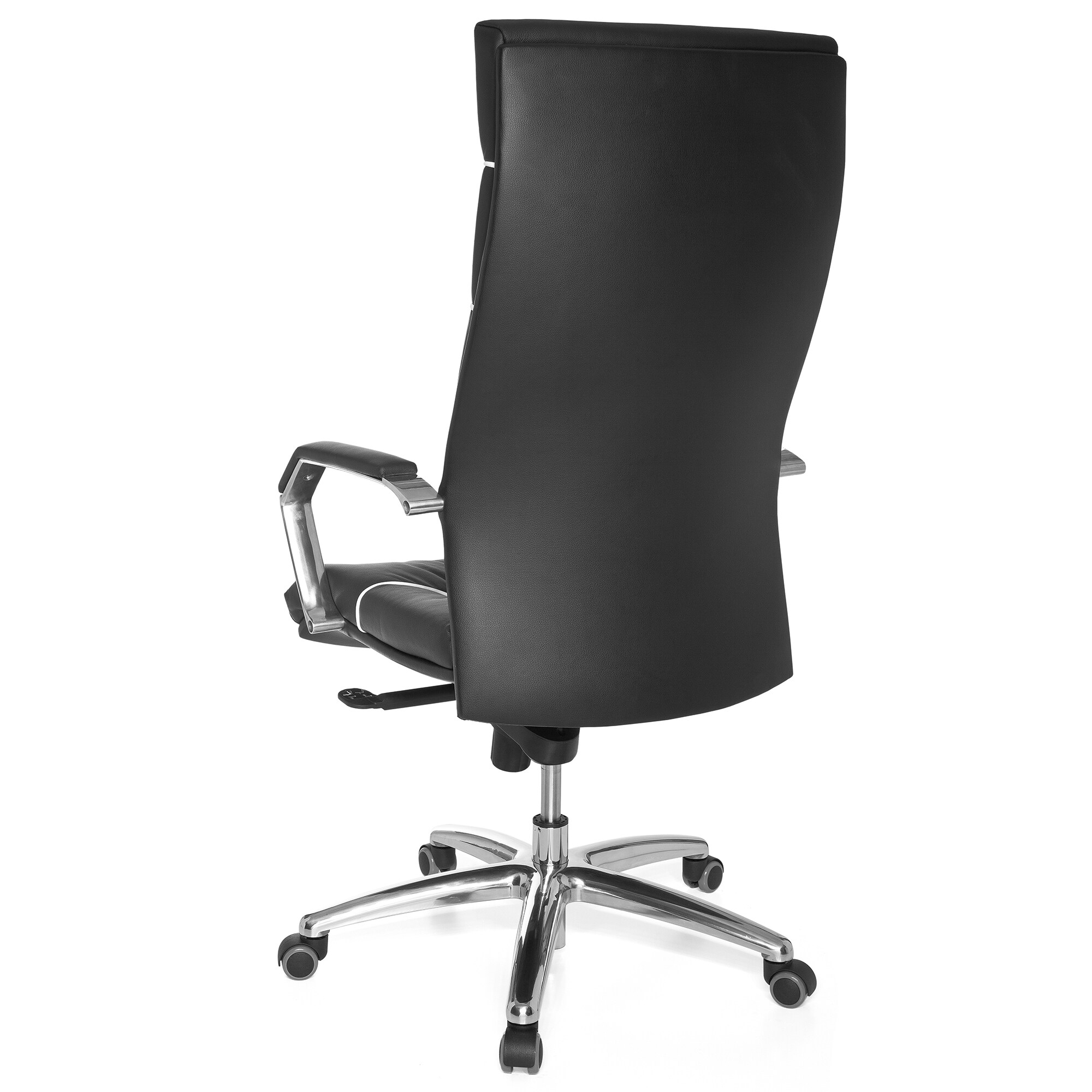 FineBuy XXL Chefsessel Echtleder schwarz Bürostuhl Drehstuhl Schreibtischstuhl