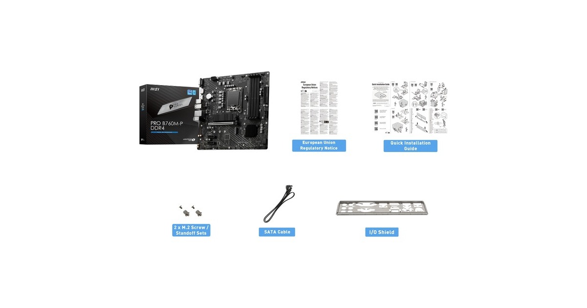 MSIPRO B760M-P DDR4 socket 1700 moederbord  (Zwart, RAID, Gb-LAN, Sound, µATX)