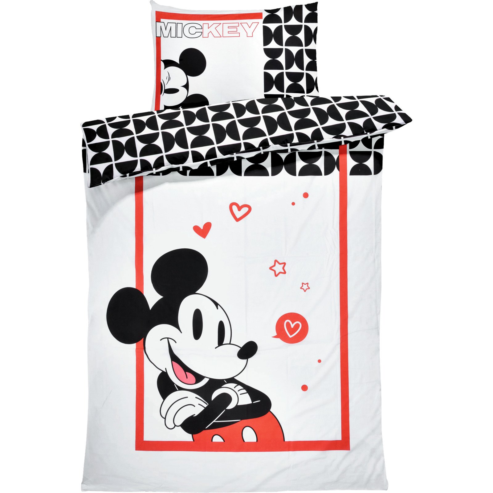 Bettwäsche Renforcé Mickey Mouse weiss