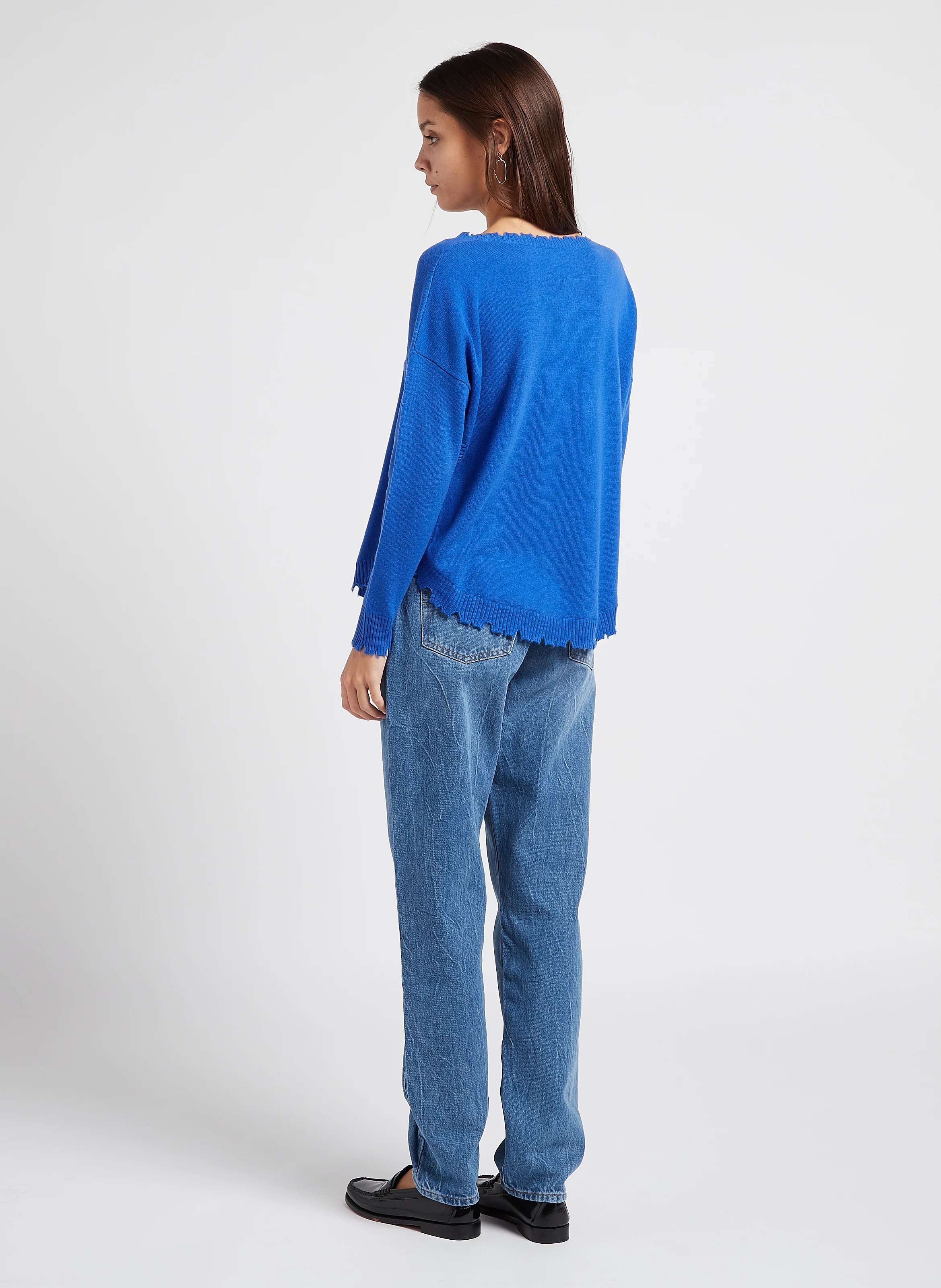 501 81 - Jean boyfriend taille haute en coton| Jean Délavé