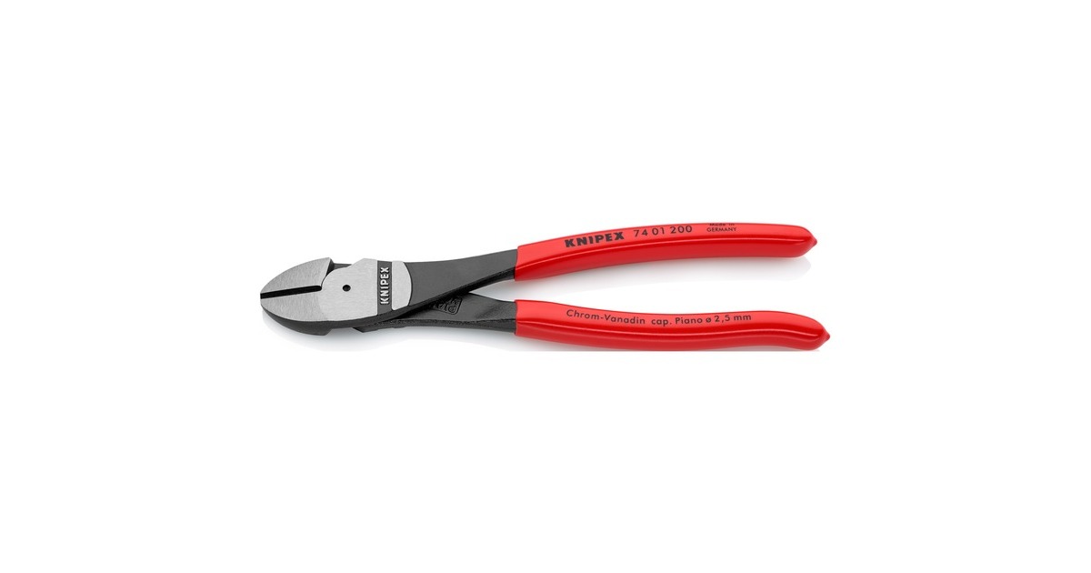 KNIPEXKracht-zijsnijtang 74 01 200 kniptang  (Rood)