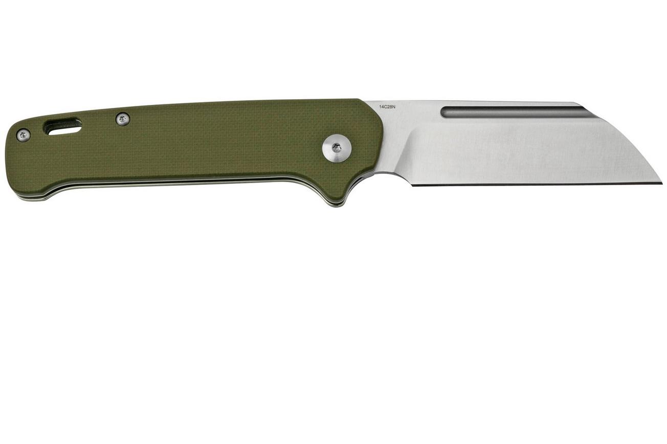 QSP Knife Penguin QS130SJ-D 14C28N Satin, Green G10, slipjoint zakmes