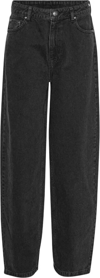 ROTATE Birger Christensen WIDE LEG 5 POCKET JEANS Black - washed