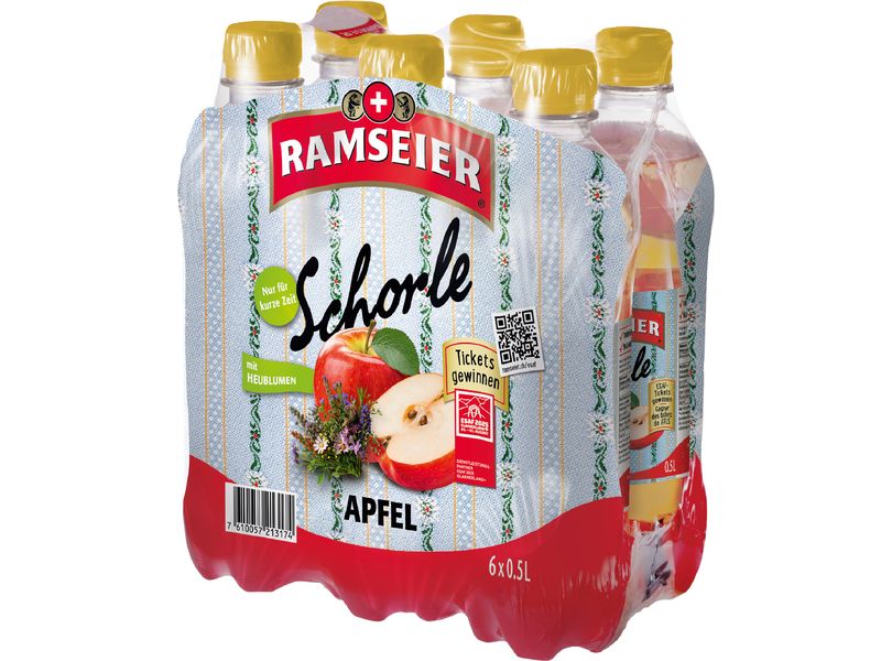 Ramseier Apfelschorle Heublume 6 x 0.5 l Perfekter Durstlöscher ohne Zuckerzusatz