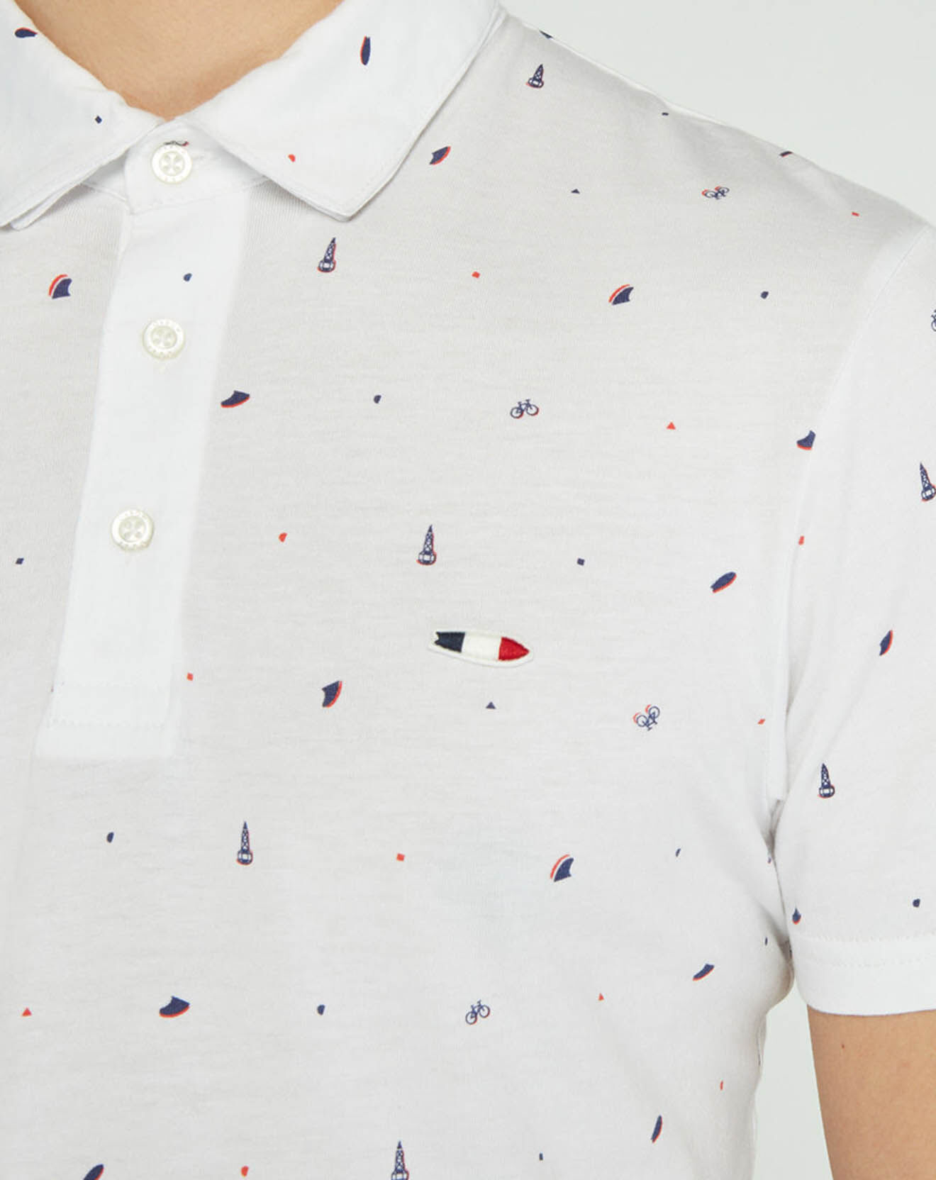 Oxbow Polo Nedra imprimé blanc