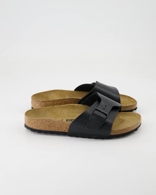 Birkenstock Catalina Birko-Flor Pantoletten in Schwarz