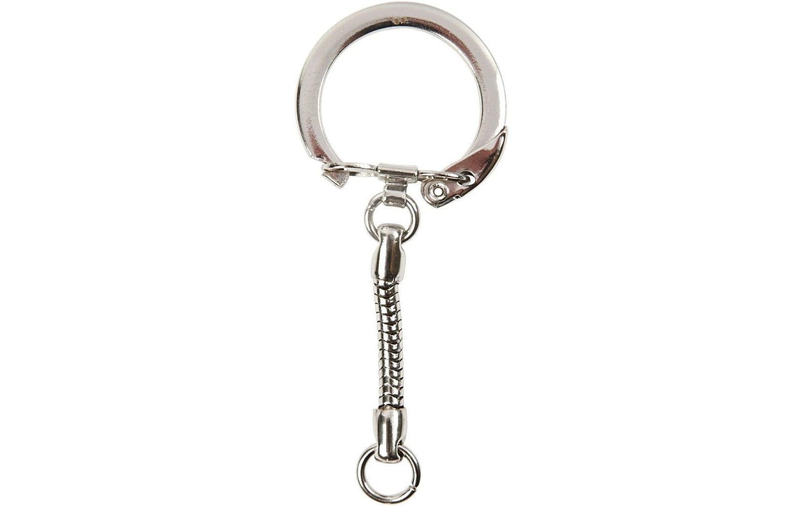 Schlüsselanhänger 6 cm 25 StückSchlüsselring mit Kette