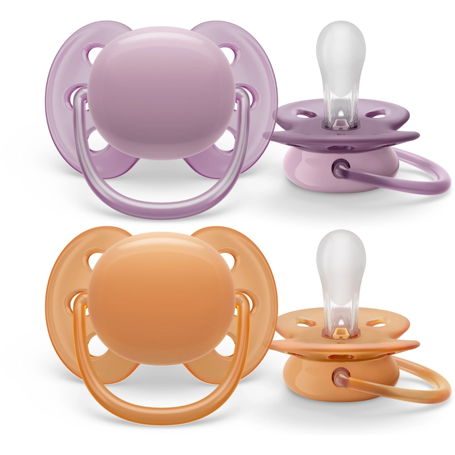 Philips Avent Schnuller ultra soft SCF09133 6-18 Monate gelblila 4 Stück
