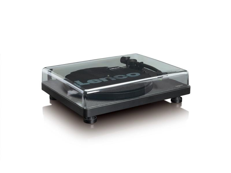 Lenco Plattenspieler L-30 Schwarz Plattenspieler mit integriertem Stereo-Vorverstärker