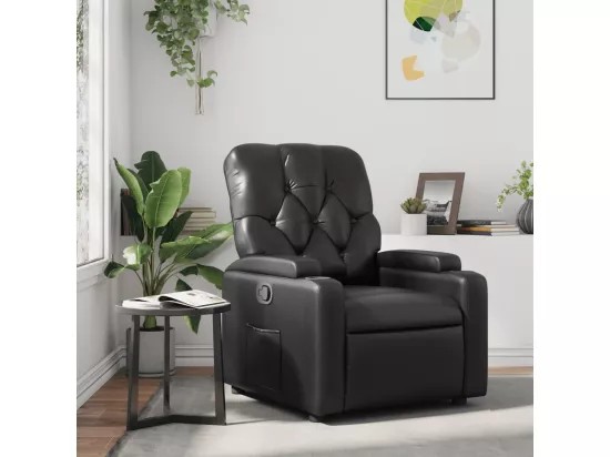 Fauteuil inclinable Noir Similicuir