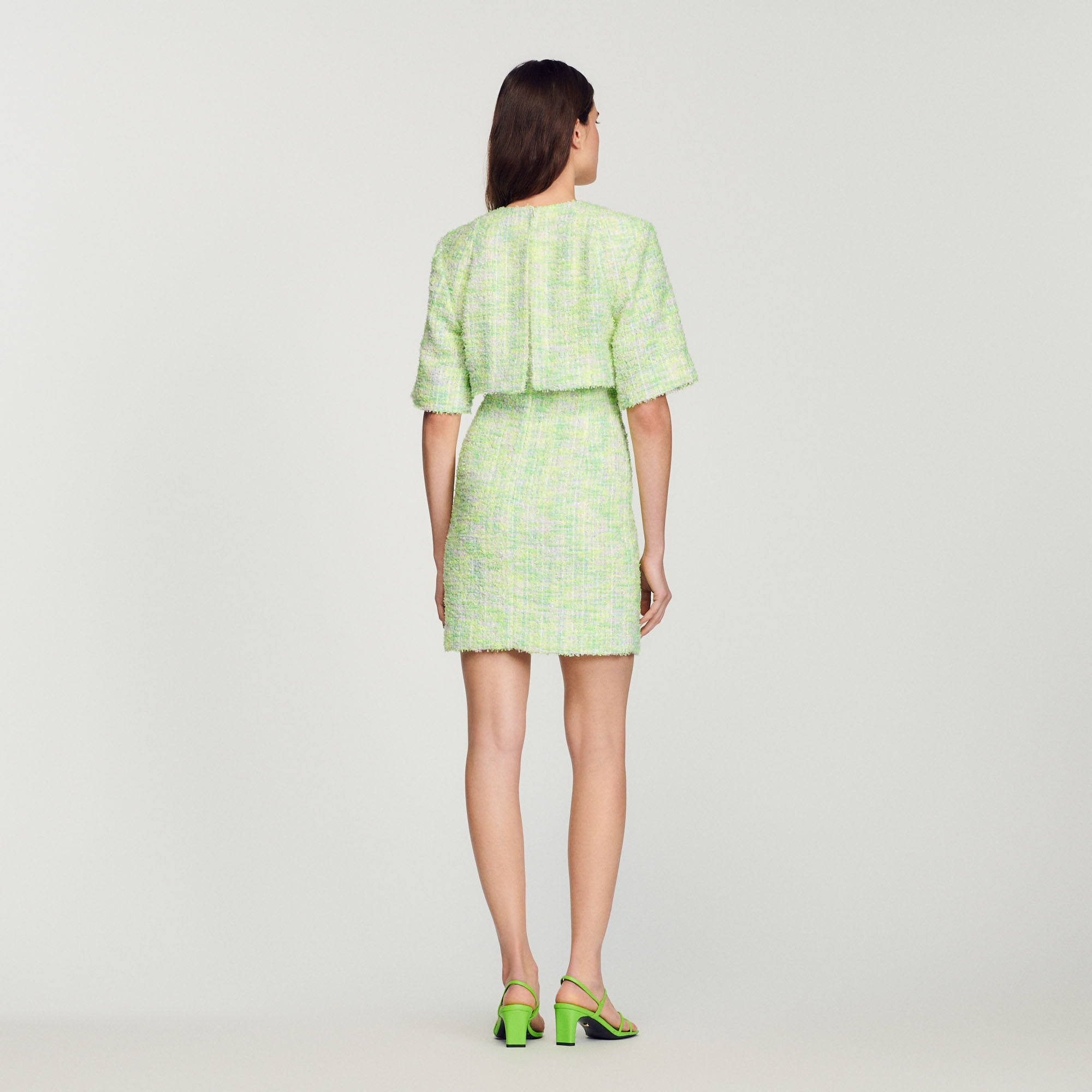 Robe courte en tweed