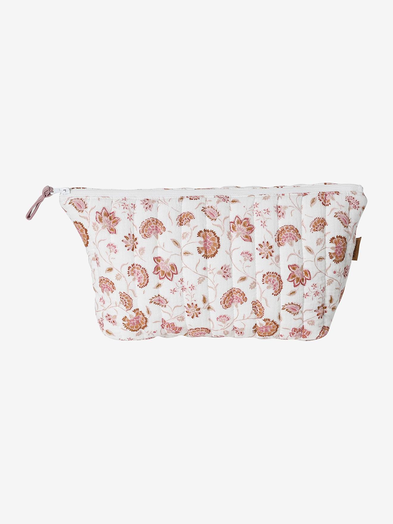 Nécessaire infantil de algodão branco com estampa média