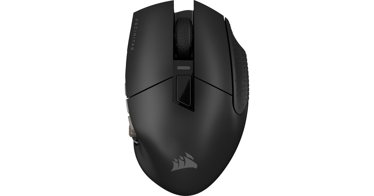 CorsairScimitar Elite Wireless MMO-gamingmuis  (Zwart, 100 - 26.000 dpi, USB 2.0 | 2,4 GHz | Bluetooth | RGB)