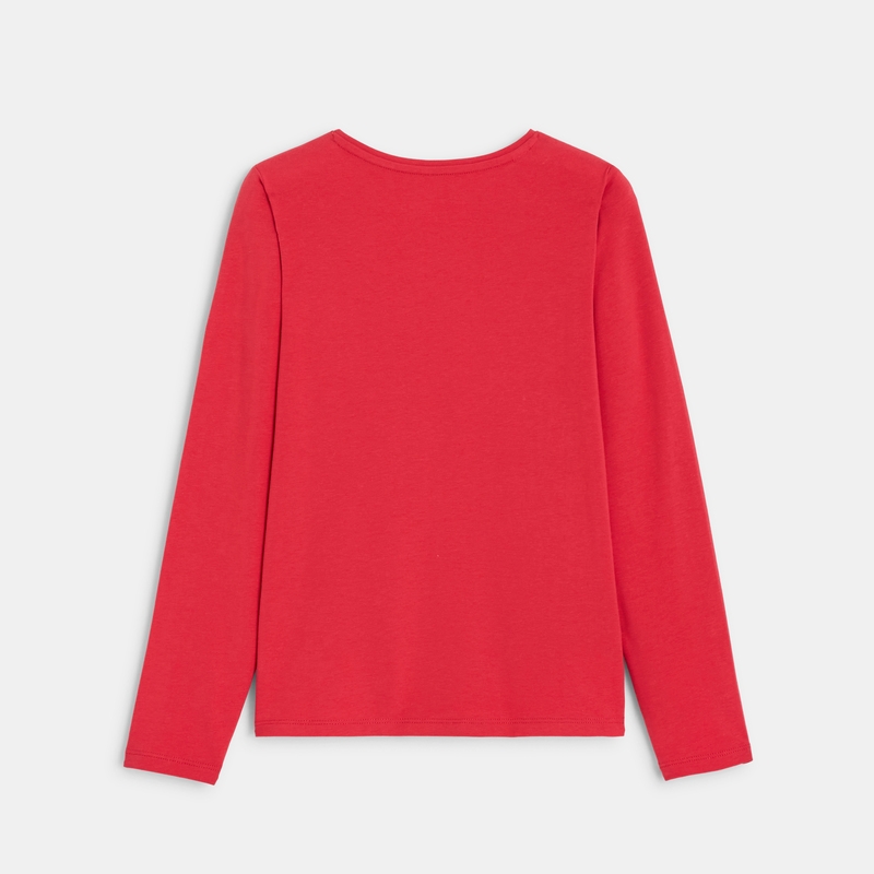 T-shirt Scottish brodé rouge fille Chipie