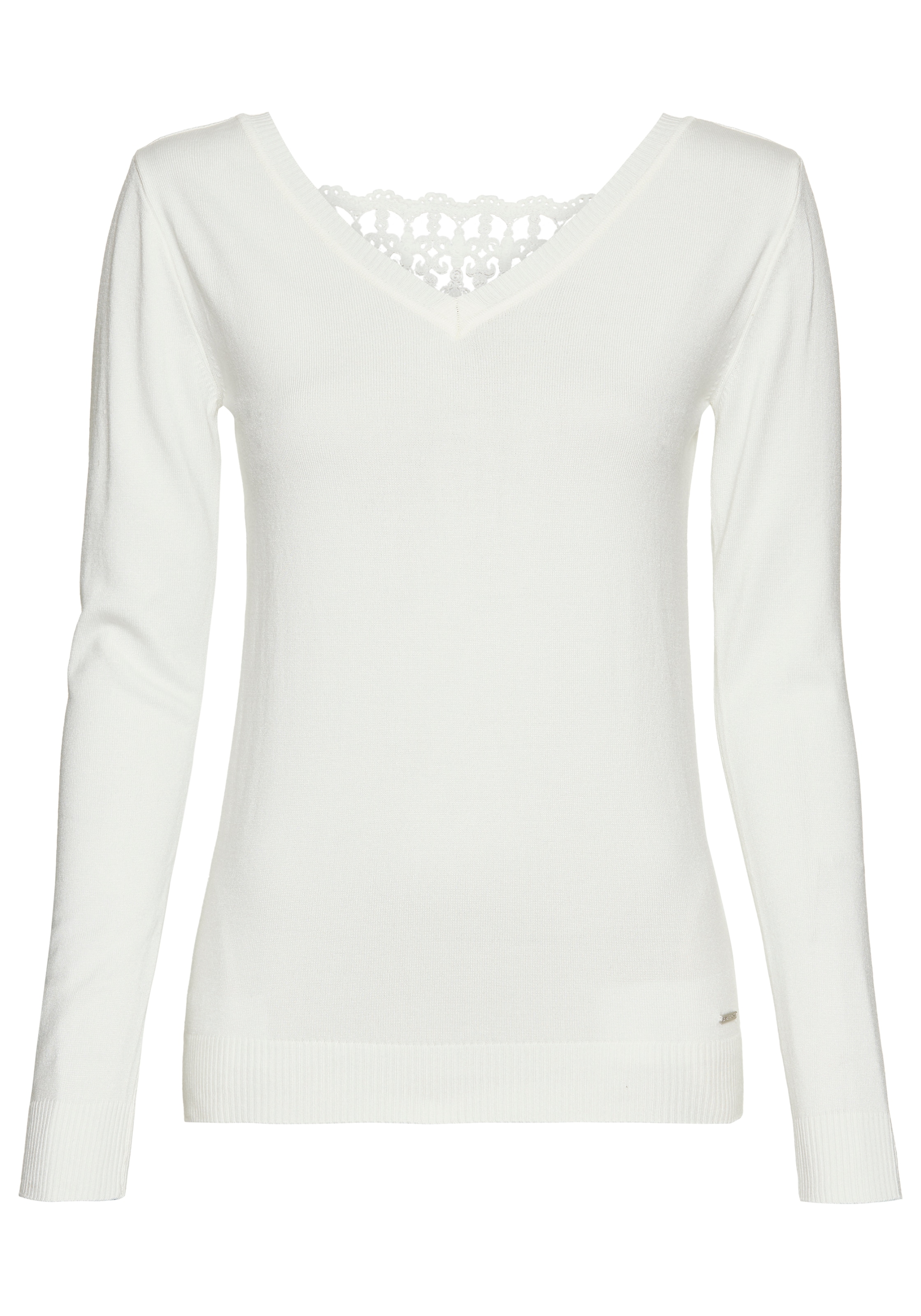 Laura Scott Strickpullover , mit Spitze im Rückenausschnitt