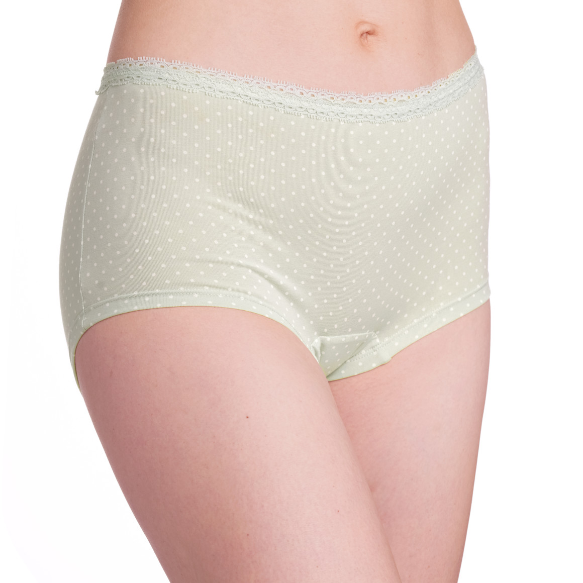 Gina Benotti 3 Damen Shorts mit Spitze salbei / hellgrün