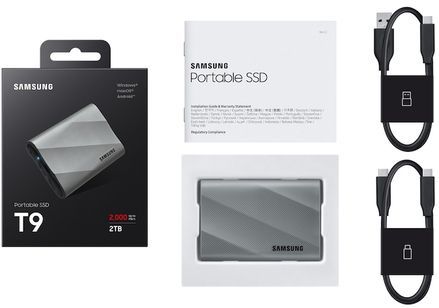 Samsung T9 Portable - SSD - Grijs - 2TB - USB 3.2 Gen 2x2