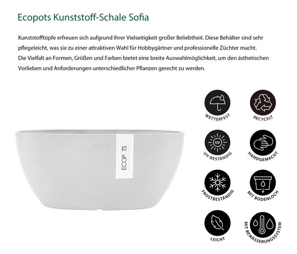 Ecopots Kunststoff-Schale Sofia mit