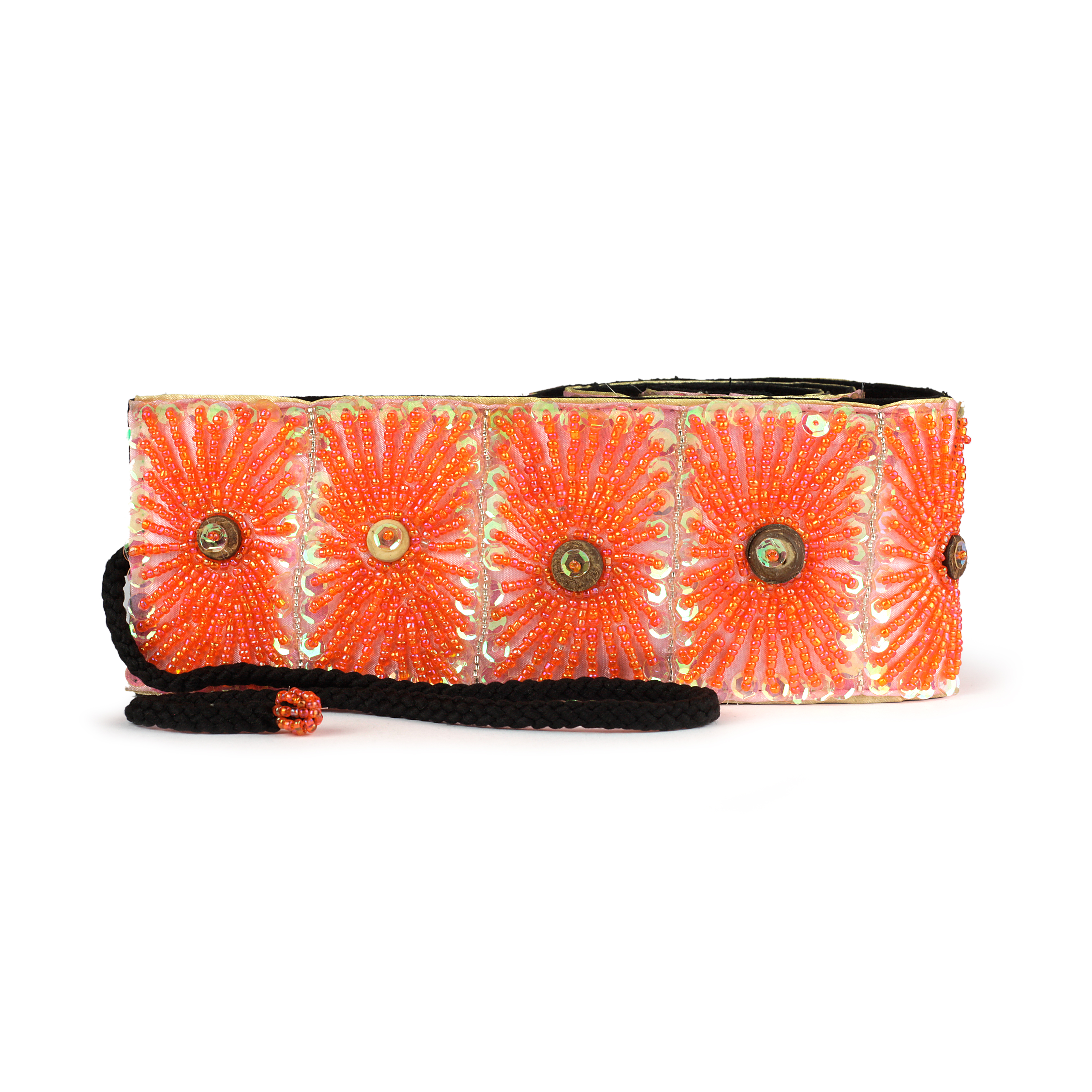 Gürtel Glasperlen L, orange, B 85 cm, H 7 cm günstig bestellen