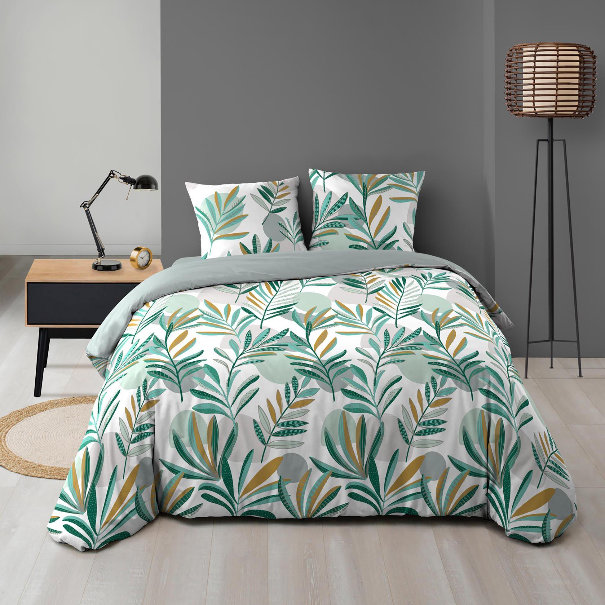 PARURE 240X220CM MICROFIBRE IMPRIMEE ALLOVER LOUNA