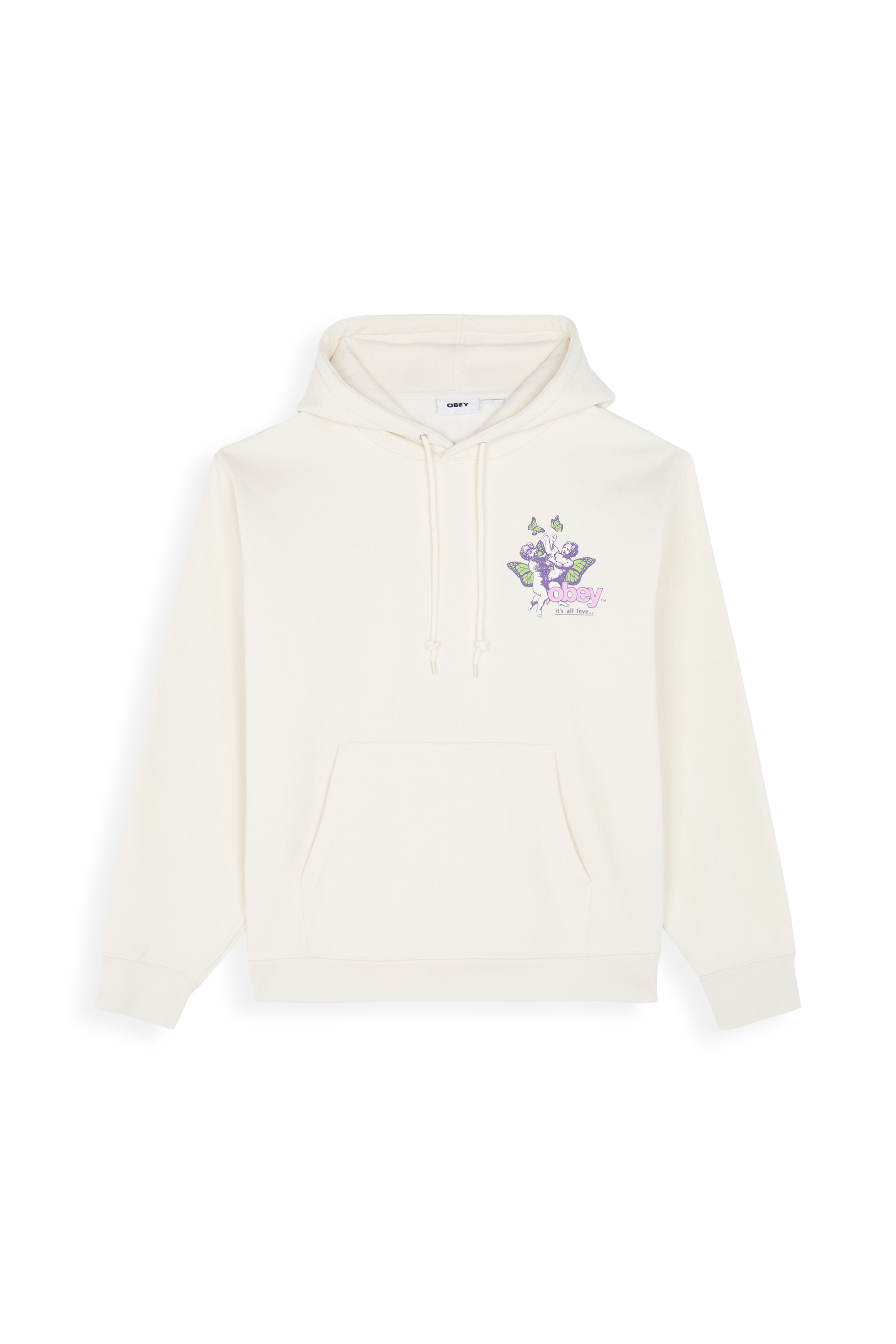 OBEY Hoodie OBEY ITS ALL LOVE Beige
