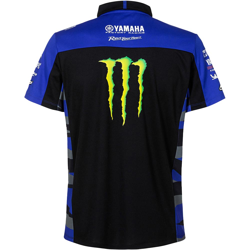 yamaha - Polo Monster Energy Noir / Bleu