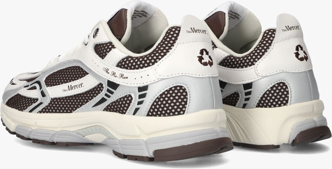 witte mercer amsterdam lage sneakers the re-run white silver