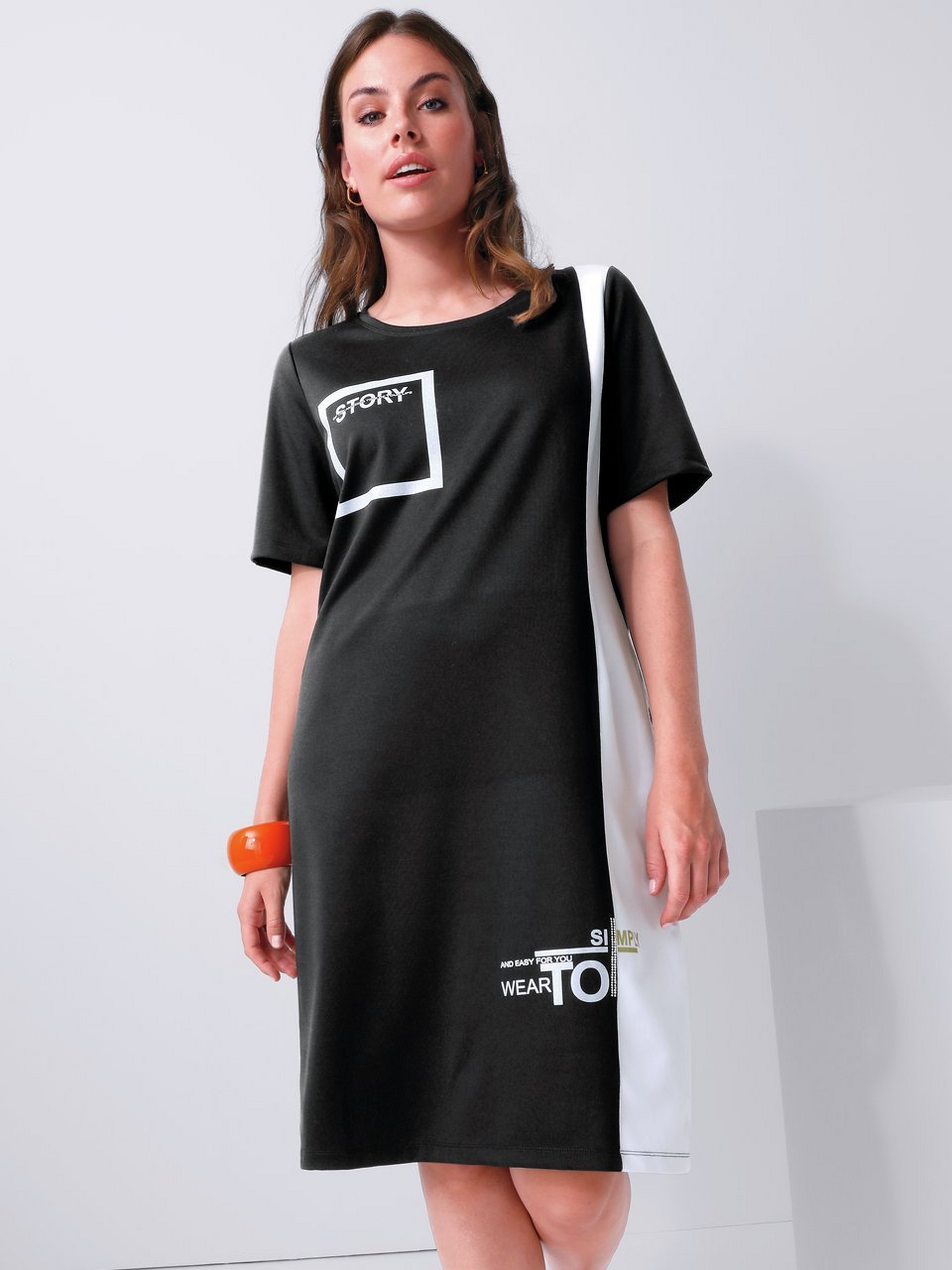 Jersey-Kleid mit 1/2-Arm