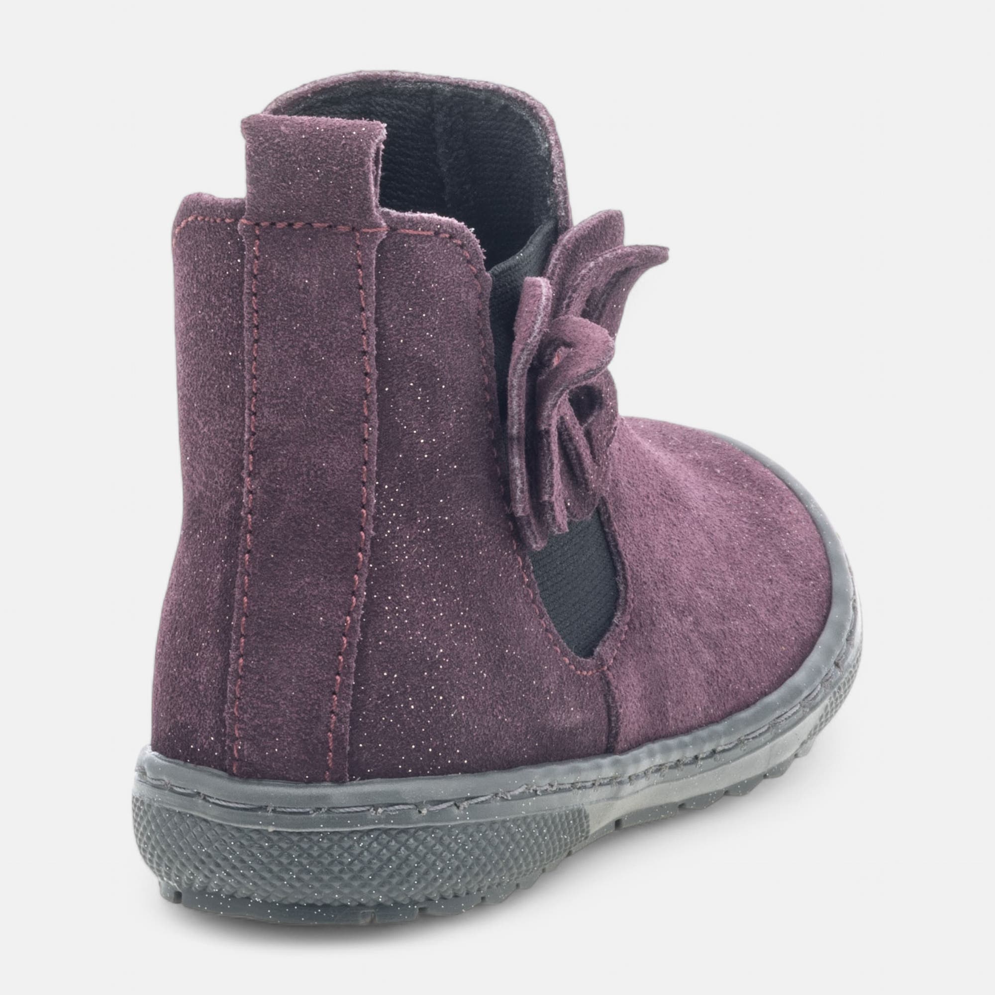 Bottines Fille en cuir violet