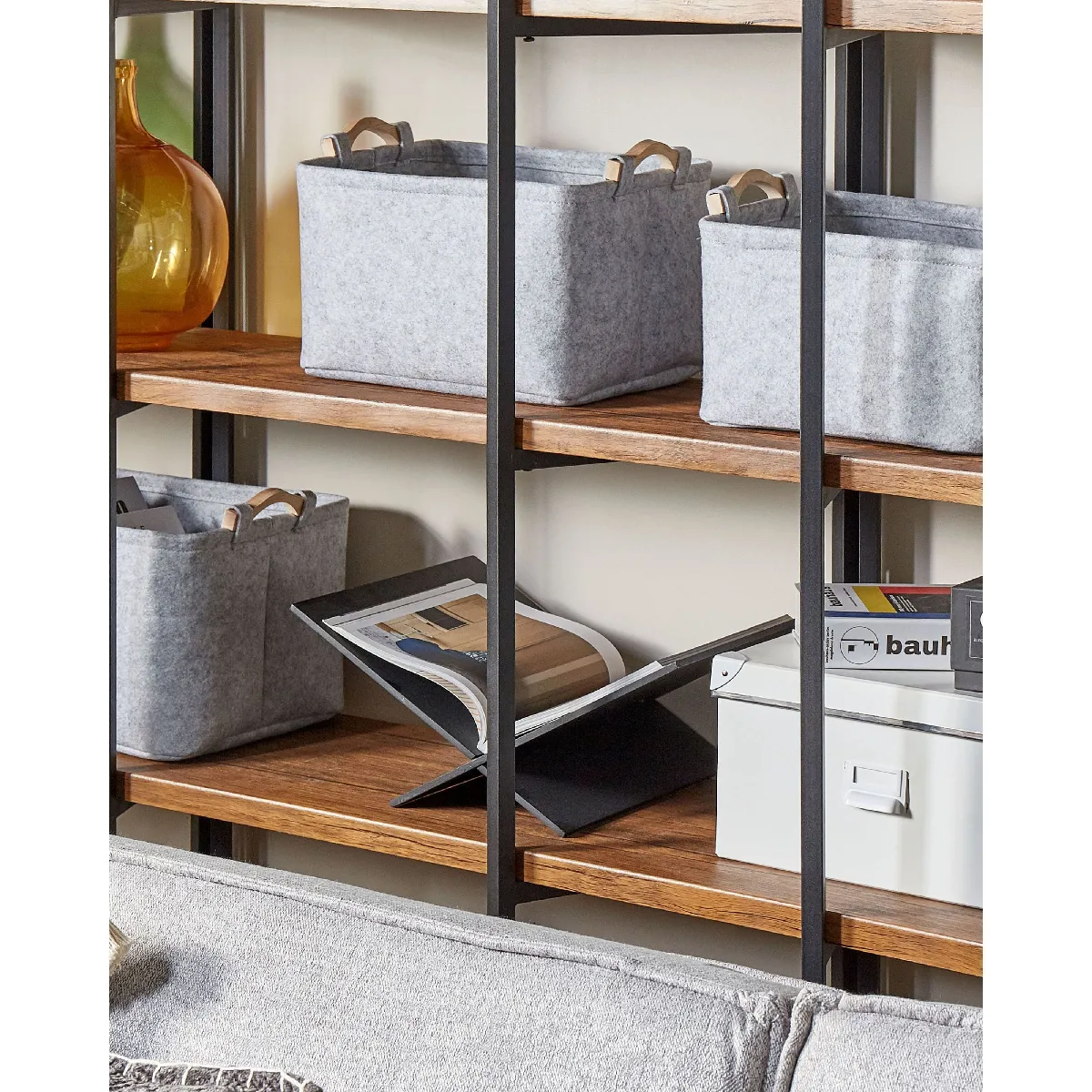 Beliani Lot de 3 paniers BAYSAI - Gris