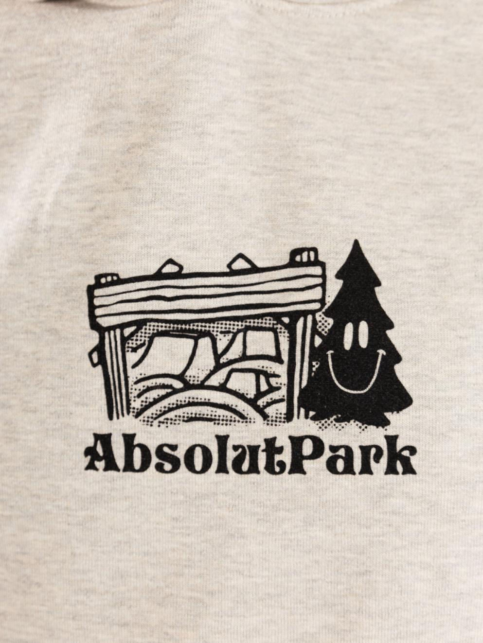 Absolut Park Happy Tree Hoodie heather haze