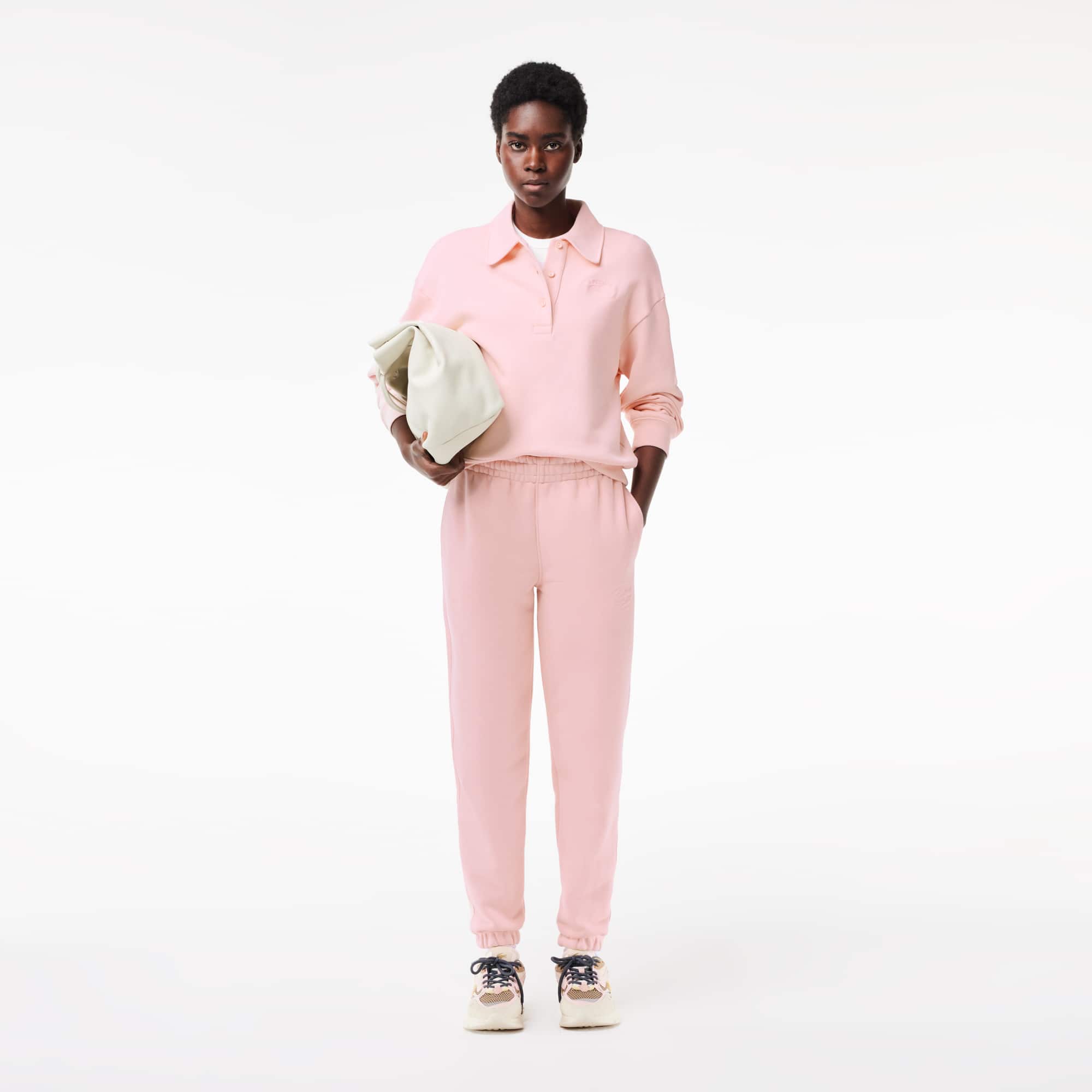 Pantalon de survêtement Jogger avec broderie Pantalons de survêtement - Rose - Lacoste - Femme