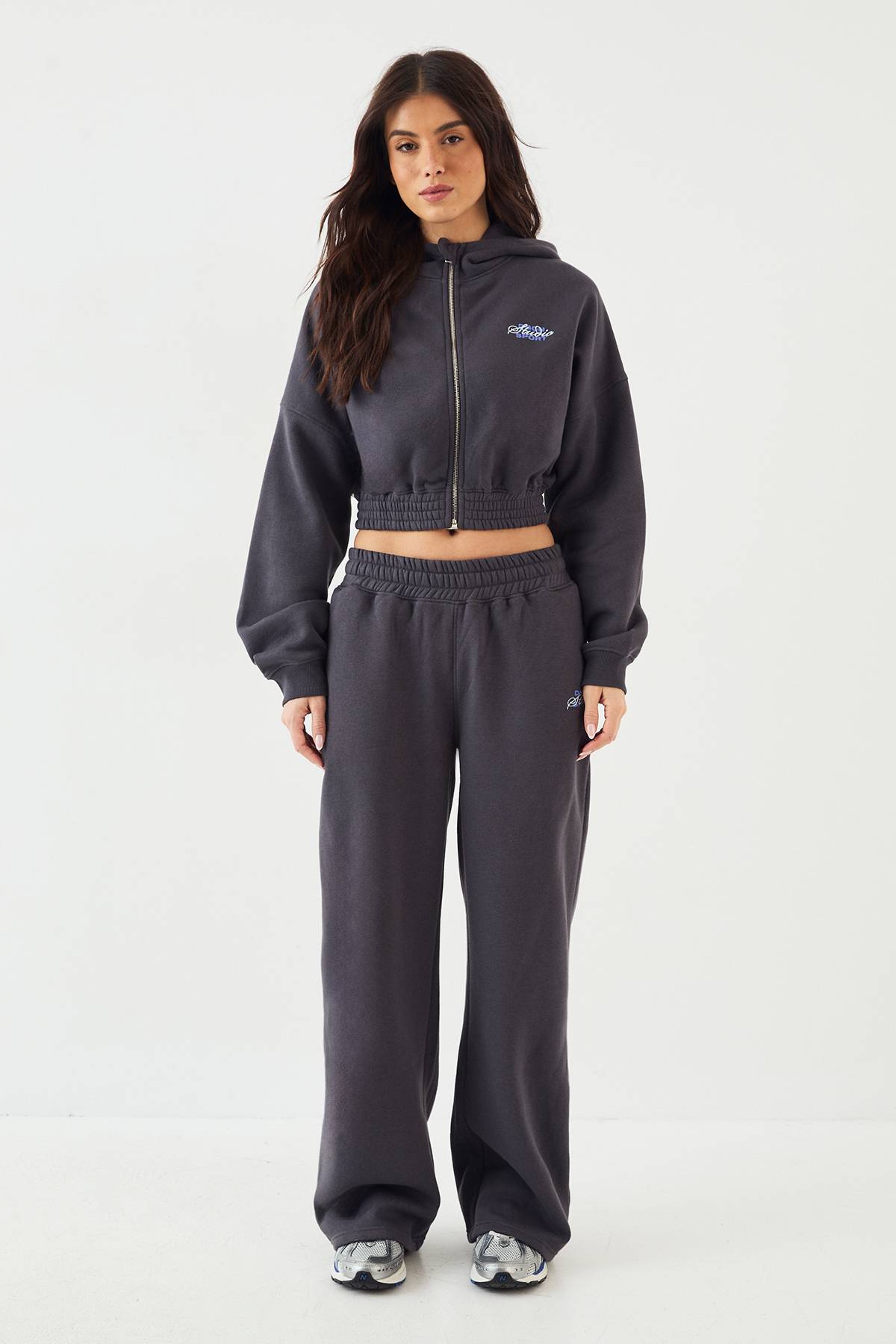 Sweat à Casynthétiqueche Court Oversize Zippé DSGN Studio Sport