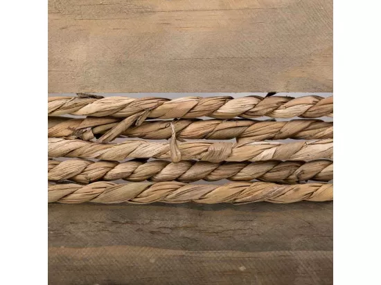 Panier en bois et corde avec poignées marron 29x19x14h