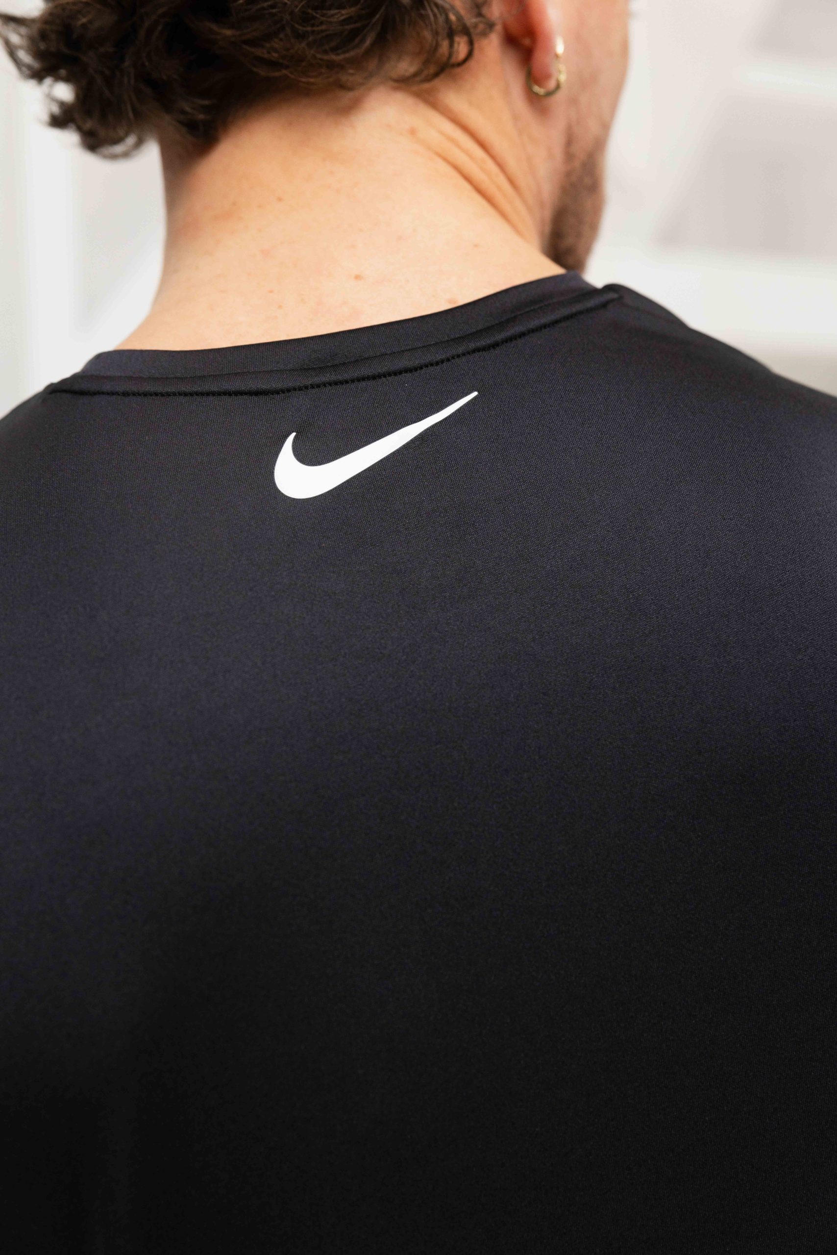 Nike Swim Stacked Swoosh Hydroguard T-Shirt Heren Zwart