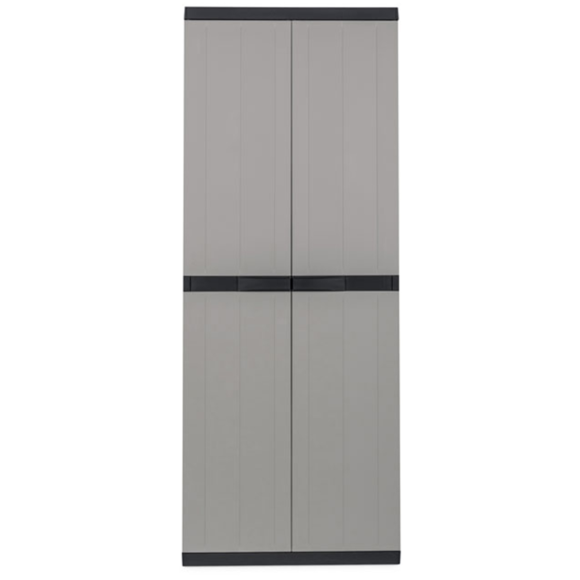 Universal-Schrank - grau-schwarz - 165 cm hoch
