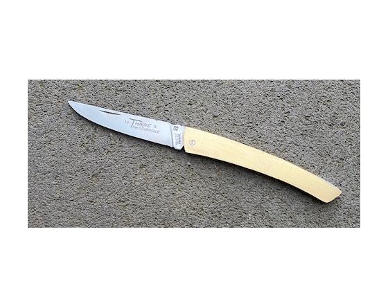 Le Thiers Coursolle 12 cm Manche Laiton satiné uni guilloché Couteau de poche Le Thiers par Coursolle
