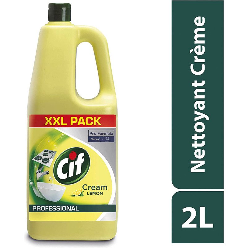 Crème à récurer Cif professional citron - Flacon de 2 L