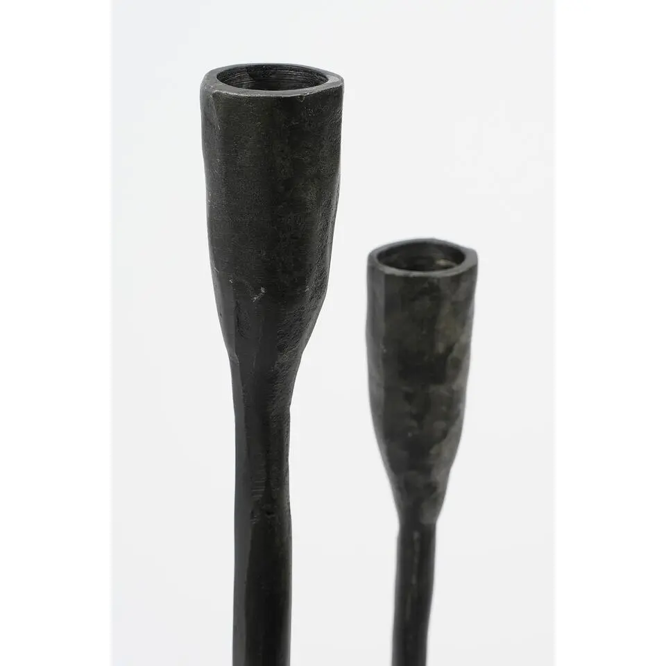 House of Seasons Stretto Kandelaar - L21 x B9,5 x H40,5 cm - Zwart