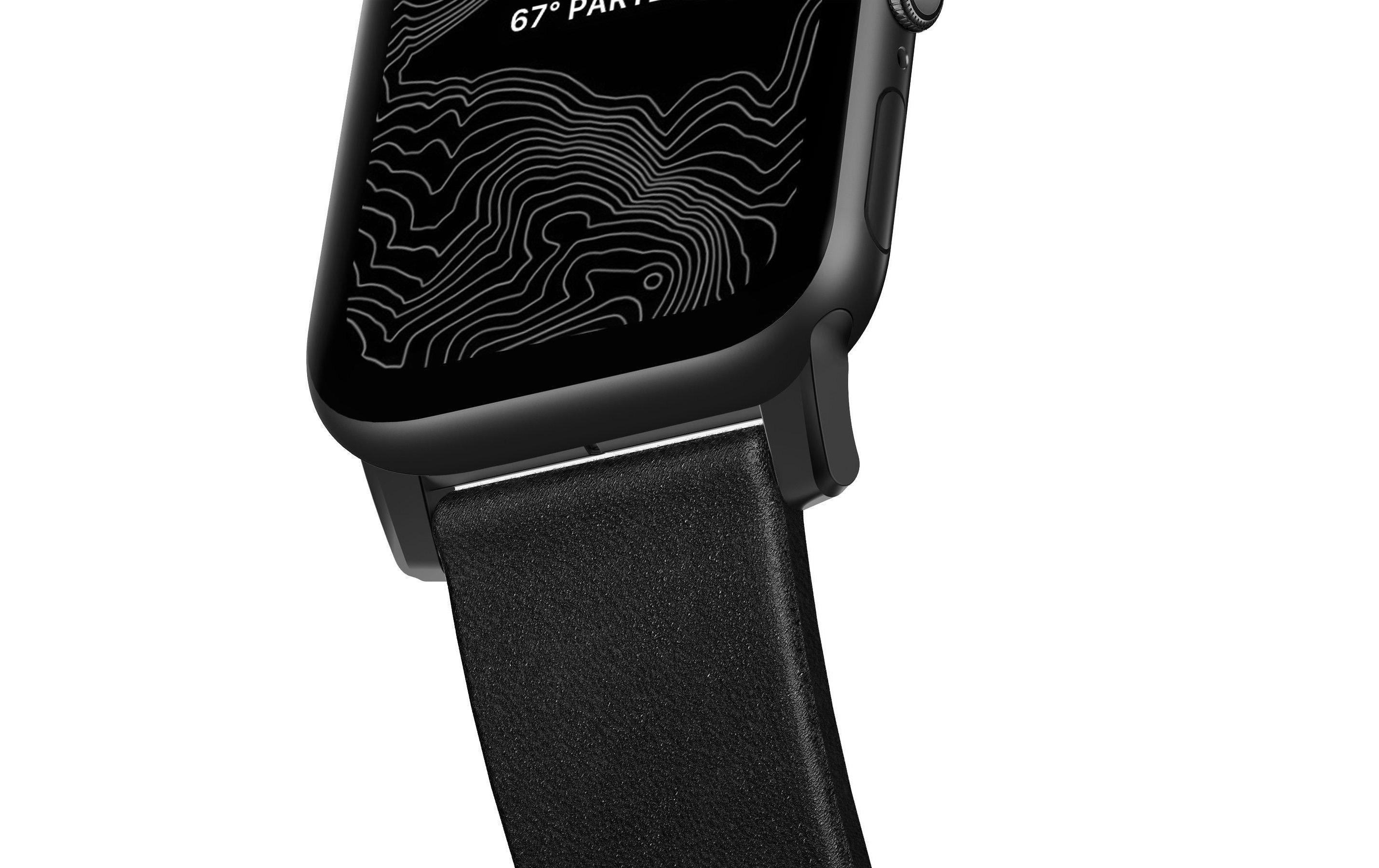 Lederarmband Modern Strap Apple Watch Schwarz/SchwarzPremium-Lederarmband für die Apple Watch