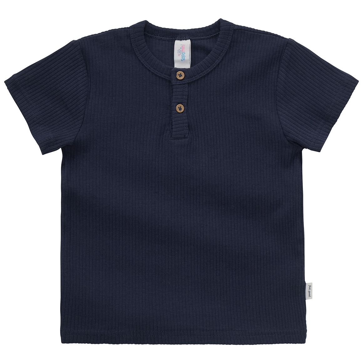 Topomini Baby T-Shirt mit Ripp-Struktur dunkelblau
